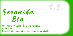 veronika elo business card